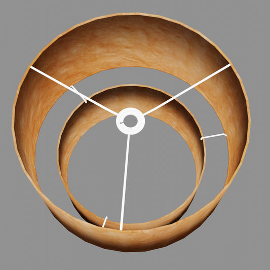 2 Tier Lamp Shade - P63 - Terracotta Lokta, 40cm x 20cm & 30cm x 15cm