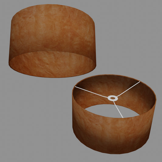 Drum Lamp Shade - P63 - Terracotta Lokta, 40cm(d) x 20cm(h)