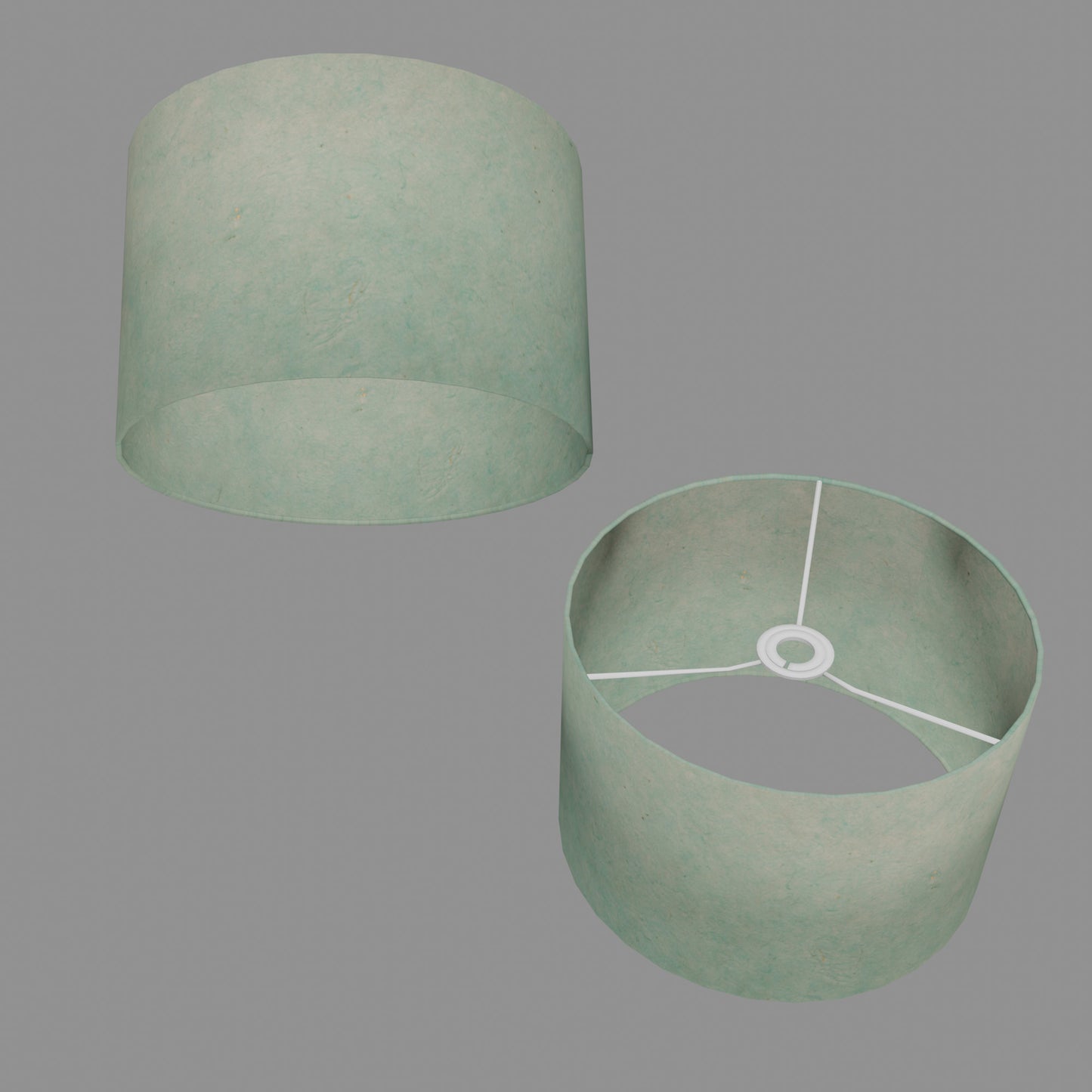 Drum Lamp Shade - P65 - Turquoise Lokta, 30cm(d) x 20cm(h)