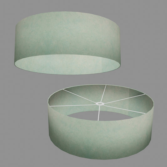 Drum Lamp Shade - P65 - Turquoise Lokta, 60cm(d) x 20cm(h)