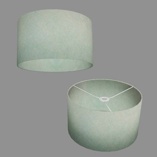Drum Lamp Shade - P65 - Turquoise Lokta, 35cm(d) x 20cm(h)