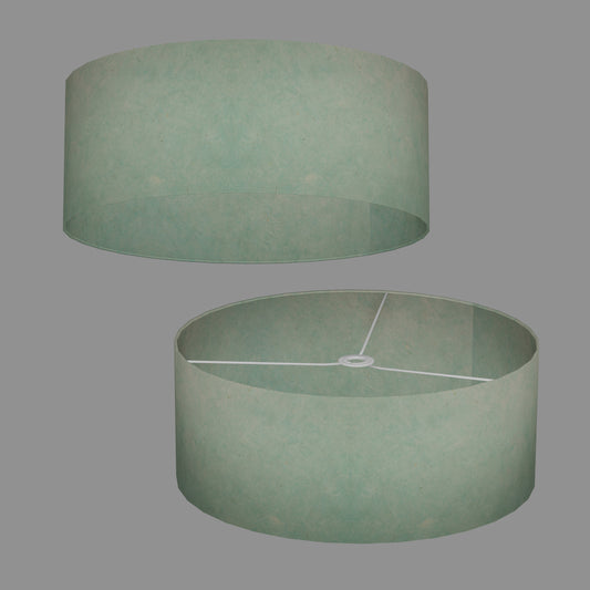 Drum Lamp Shade - P65 - Turquoise Lokta, 50cm(d) x 20cm(h)