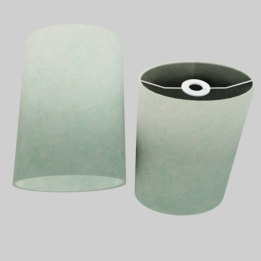 Oval Lamp Shade - P65 - Turquoise Lokta, 20cm(w) x 30cm(h) x 13cm(d)