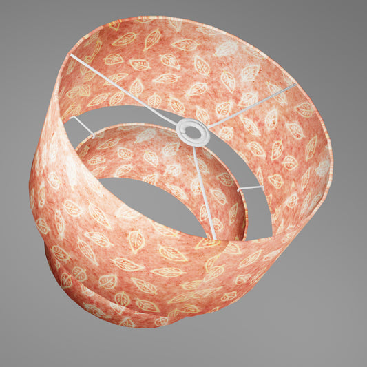 2 Tier Lamp Shade - P67 - Batik Leaf on Pink, 40cm x 20cm & 30cm x 15cm