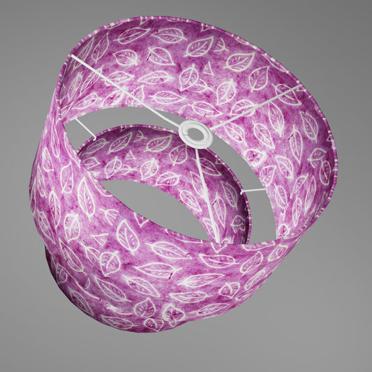 2 Tier Lamp Shade - P68 - Batik Leaf on Purple, 40cm x 20cm & 30cm x 15cm