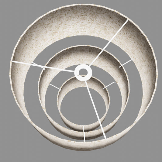 3 Tier Lamp Shade - P69 - Garden Gold on Natural, 40cm x 20cm, 30cm x 17.5cm & 20cm x 15cm