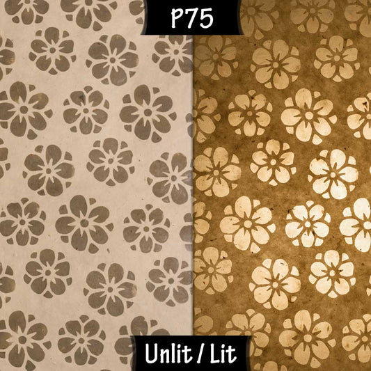 Free Standing Table Lamp Small - P75 ~ Batik Star Flower Natural