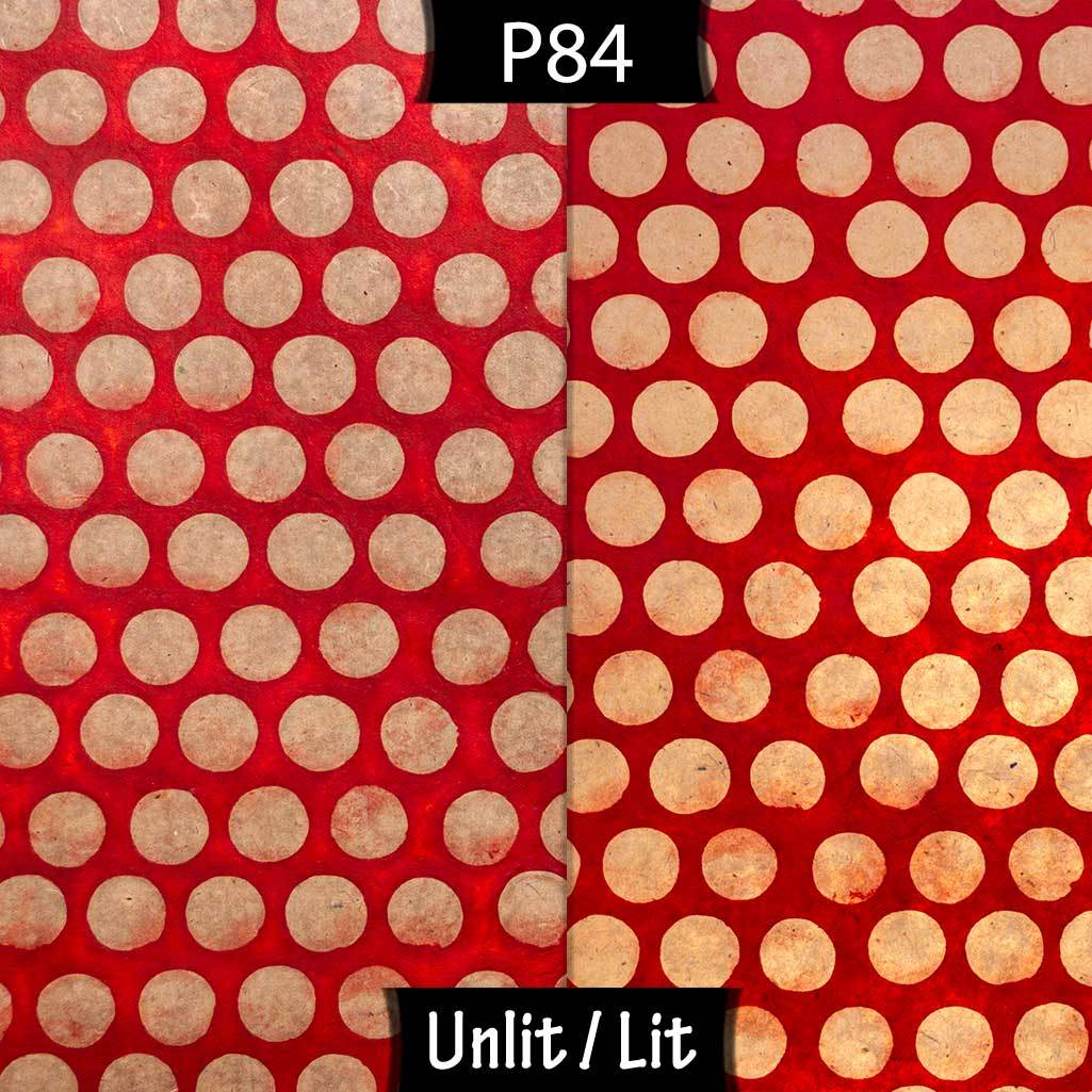 2 Tier Lamp Shade - P84 - Batik Dots on Red, 40cm x 20cm & 30cm x 15cm