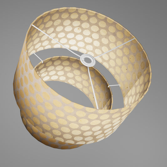 2 Tier Lamp Shade - P85 ~ Batik Dots on Natural, 40cm x 20cm & 30cm x 15cm