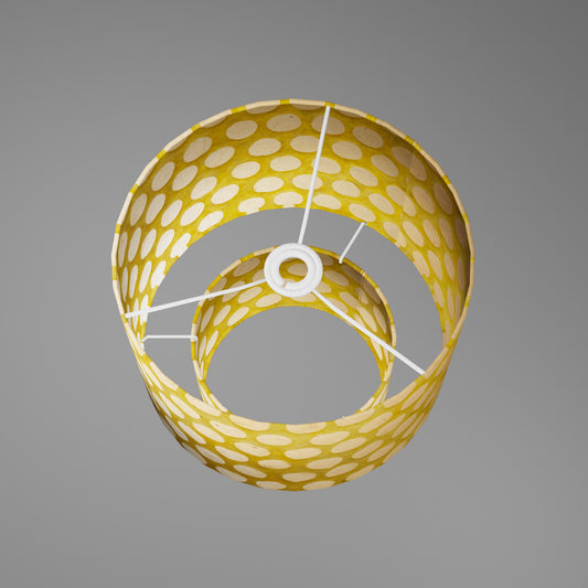 2 Tier Lamp Shade - P86 ~ Batik Dots on Yellow, 30cm x 20cm & 20cm x 15cm