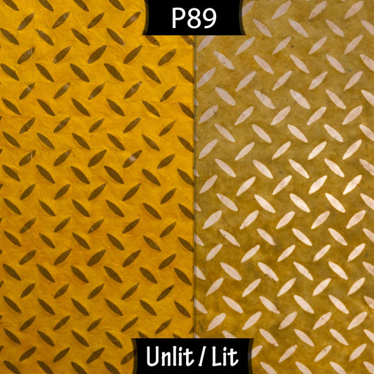 Wall Light - P89 ~ Batik Tread Plate Yellow, 36cm(wide) x 20cm(h)