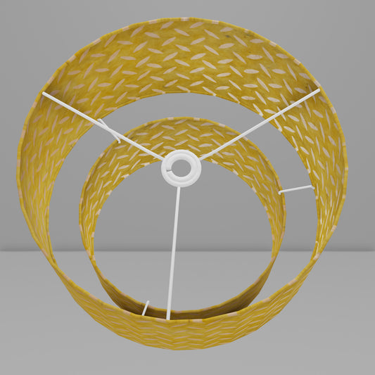 Tier Lamp Shade - P89 ~ Batik Tread Plate Yellow, 40cm x 20cm & 30cm x 15cm