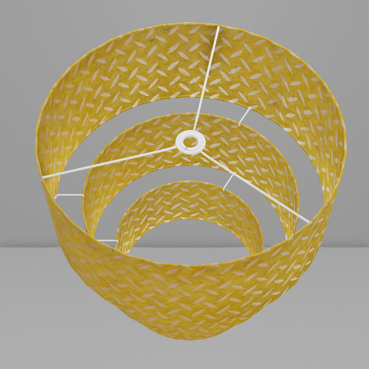3 Tier Lamp Shade - P89 ~ Batik Tread Plate Yellow, 50cm x 20cm, 40cm x 17.5cm & 30cm x 15cm
