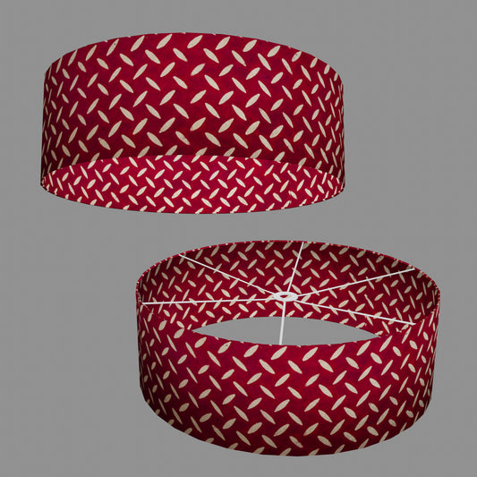 Drum Lamp Shade - P90 ~ Batik Tread Plate Red, 60cm(d) x 20cm(h)