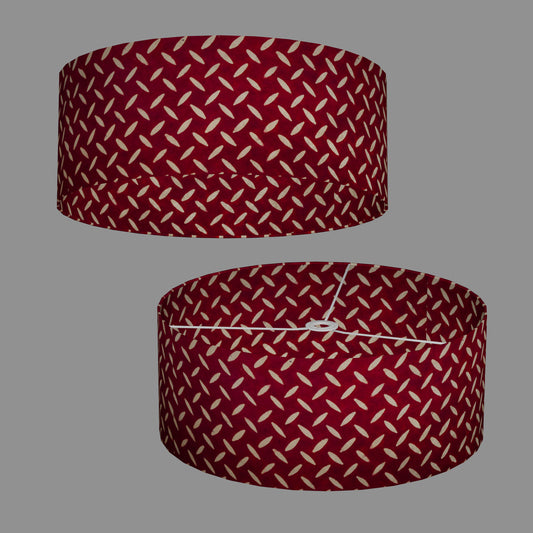 Drum Lamp Shade - P90 ~ Batik Tread Plate Red, 50cm(d) x 20cm(h)