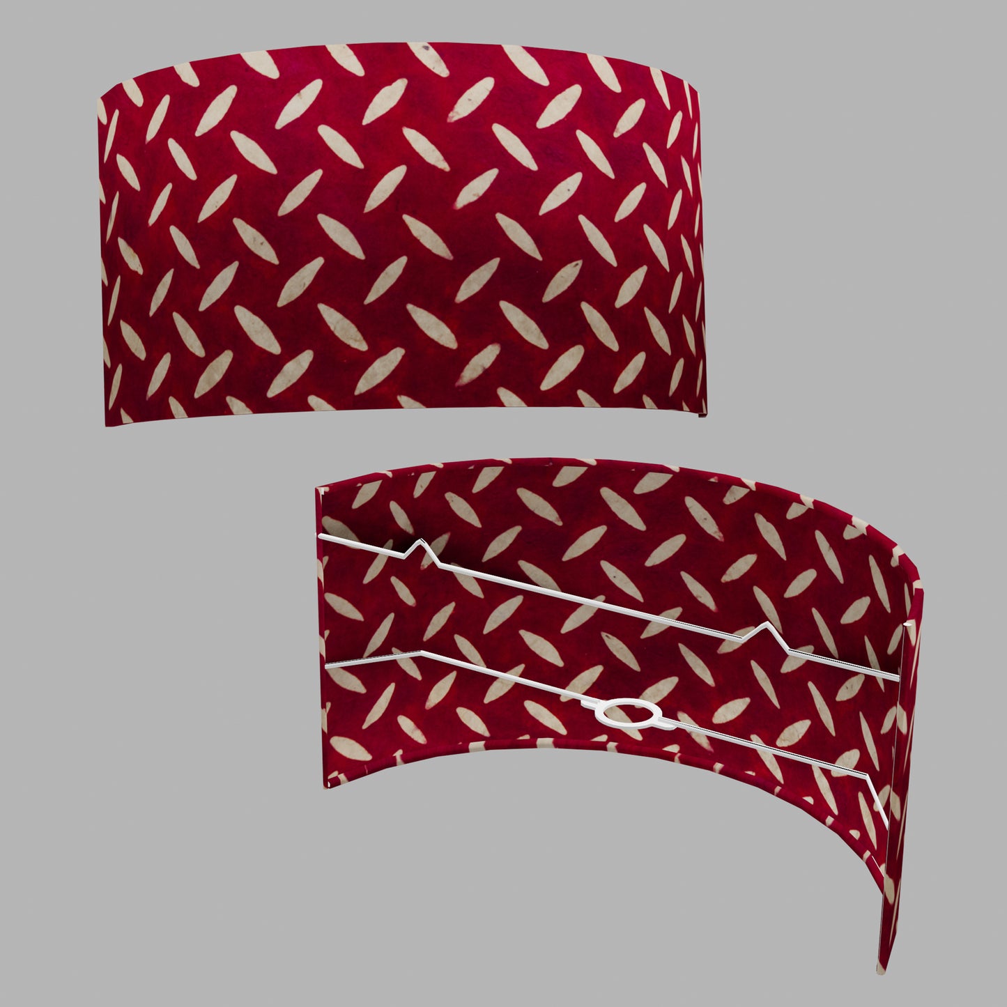 Wall Light - P90 ~ Batik Tread Plate Red, 36cm(wide) x 20cm(h)