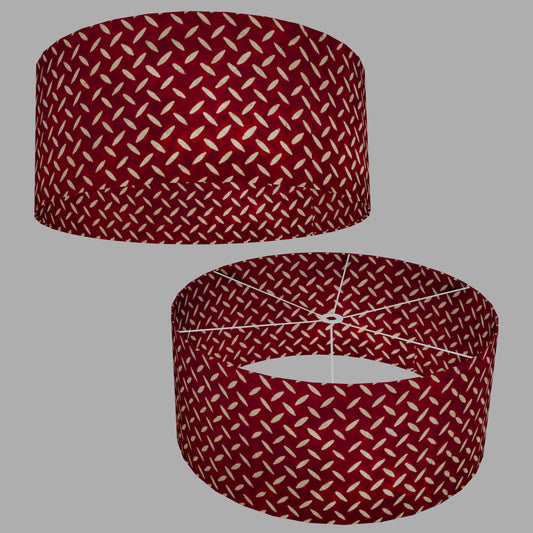 Drum Lamp Shade - P90 ~ Batik Tread Plate Red, 70cm(d) x 30cm(h)