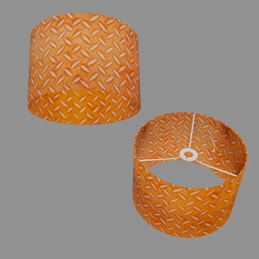 Drum Lamp Shade - P91 - Batik Tread Plate Orange, 30cm(d) x 20cm(h)