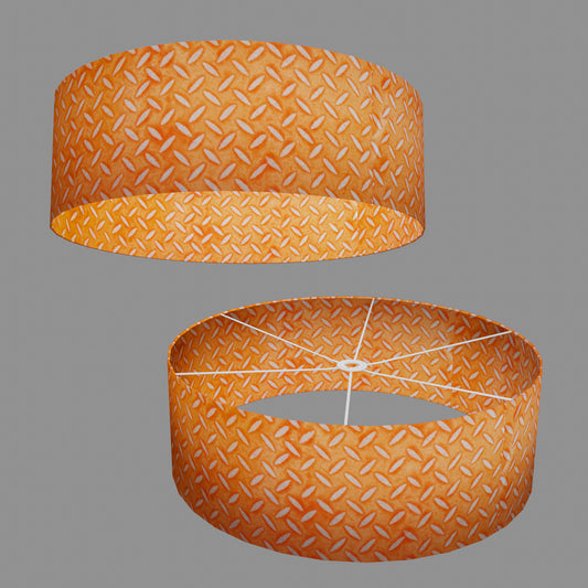 Drum Lamp Shade - P91 - Batik Tread Plate Orange, 60cm(d) x 20cm(h)