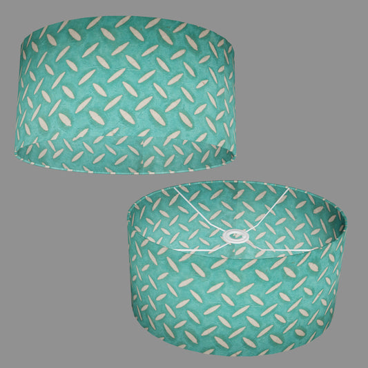 Oval Lamp Shade - P15 - Batik Tread Plate Mint Green, 40cm(w) x 20cm(h) x 30cm(d)