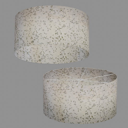 Drum Lamp Shade - P95 - Little Leaves, 60cm(d) x 30cm(h)