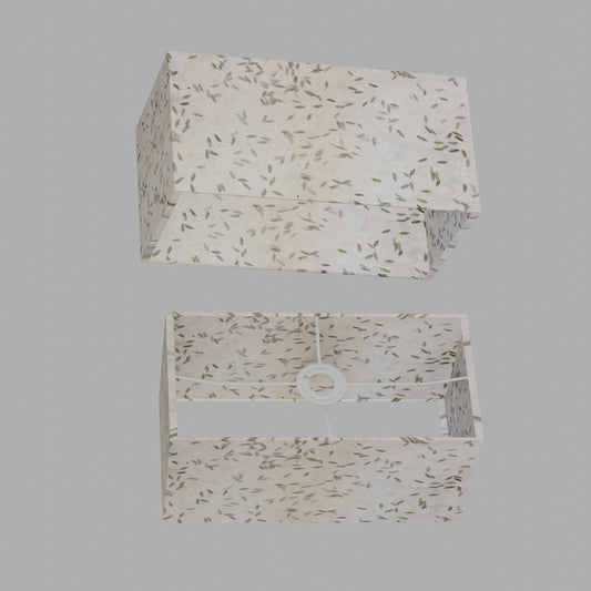 Rectangle Lamp Shade - P95 - Little Leaves, 40cm(w) x 20cm(h) x 20cm(d)