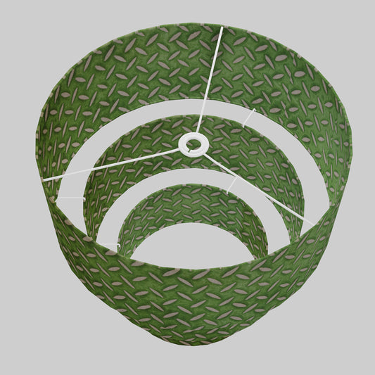 3 Tier Lamp Shade - P96 - Batik Tread Plate Green, 50cm x 20cm, 40cm x 17.5cm & 30cm x 15cm