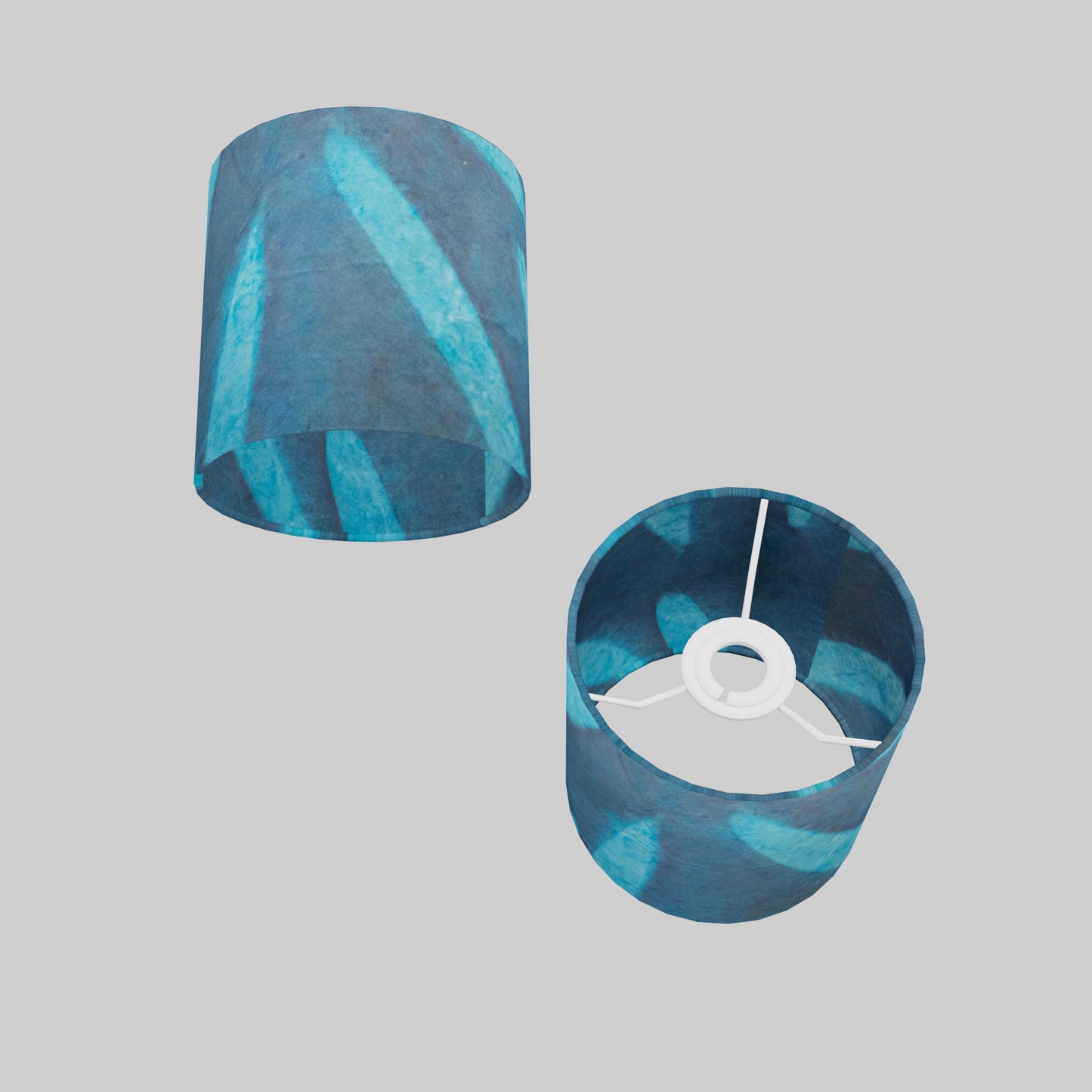 Drum Lamp Shade - P99 ~ Teal Bamboo, 15cm(diameter)