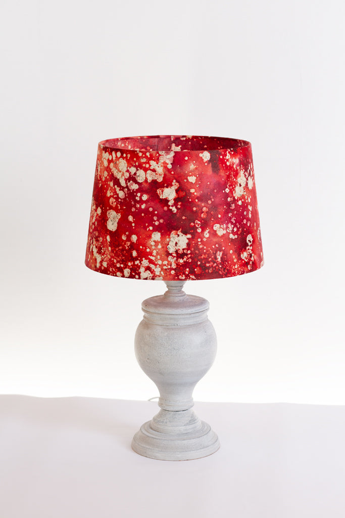 Uthina Table Lamp with Conical Lampshade in B115 ~ Batik Salt Lake