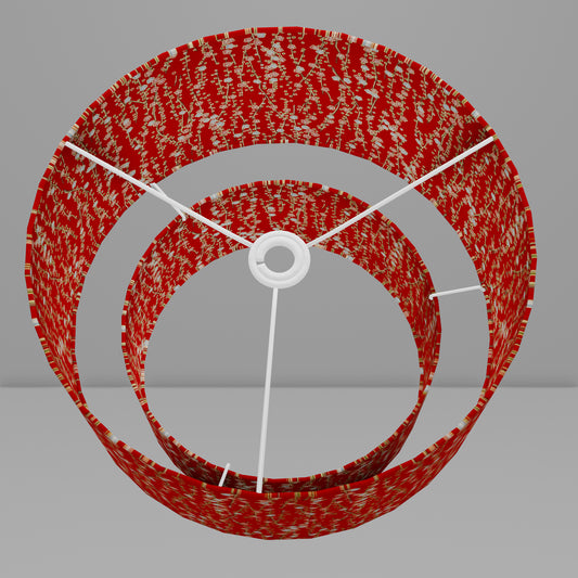 2 Tier Lamp Shade - W01 - Red Daisies, 40cm x 20cm & 30cm x 15cm