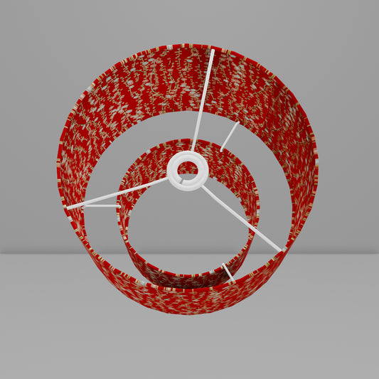 2 Tier Lamp Shade - W01 - Red Daisies, 30cm x 20cm & 20cm x 15cm