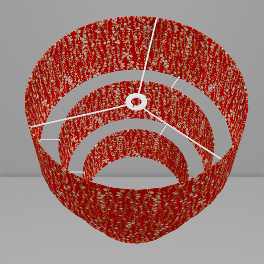 3 Tier Lamp Shade - W01 - Red Daisies, 50cm x 20cm, 40cm x 17.5cm & 30cm x 15cm