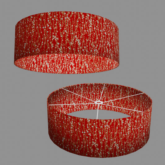 Drum Lamp Shade - W01 - Red Daisies, 60cm(d) x 20cm(h)