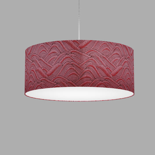Drum Lamp Shade - W04 - Pink Hills with Gold Flowers, 50cm(d) x 20cm(h)
