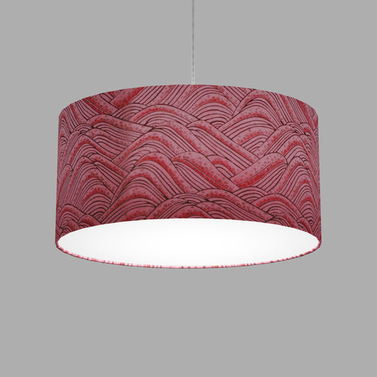 Oval Lamp Shade - W04 ~ Pink Hills with Gold Flowers, 40cm(w) x 20cm(h) x 30cm(d)