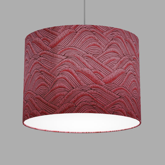 Oval Lamp Shade - W04 ~ Pink Hills with Gold Flowers, 40cm(w) x 30cm(h) x 30cm(d)
