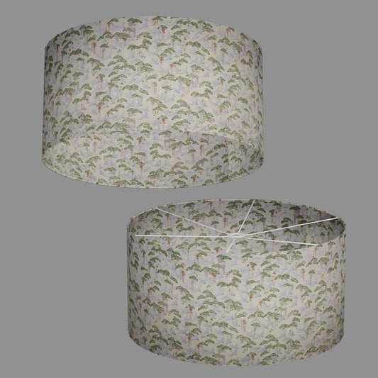 Drum Lamp Shade - W05 ~ Cranes, 60cm(d) x 30cm(h)
