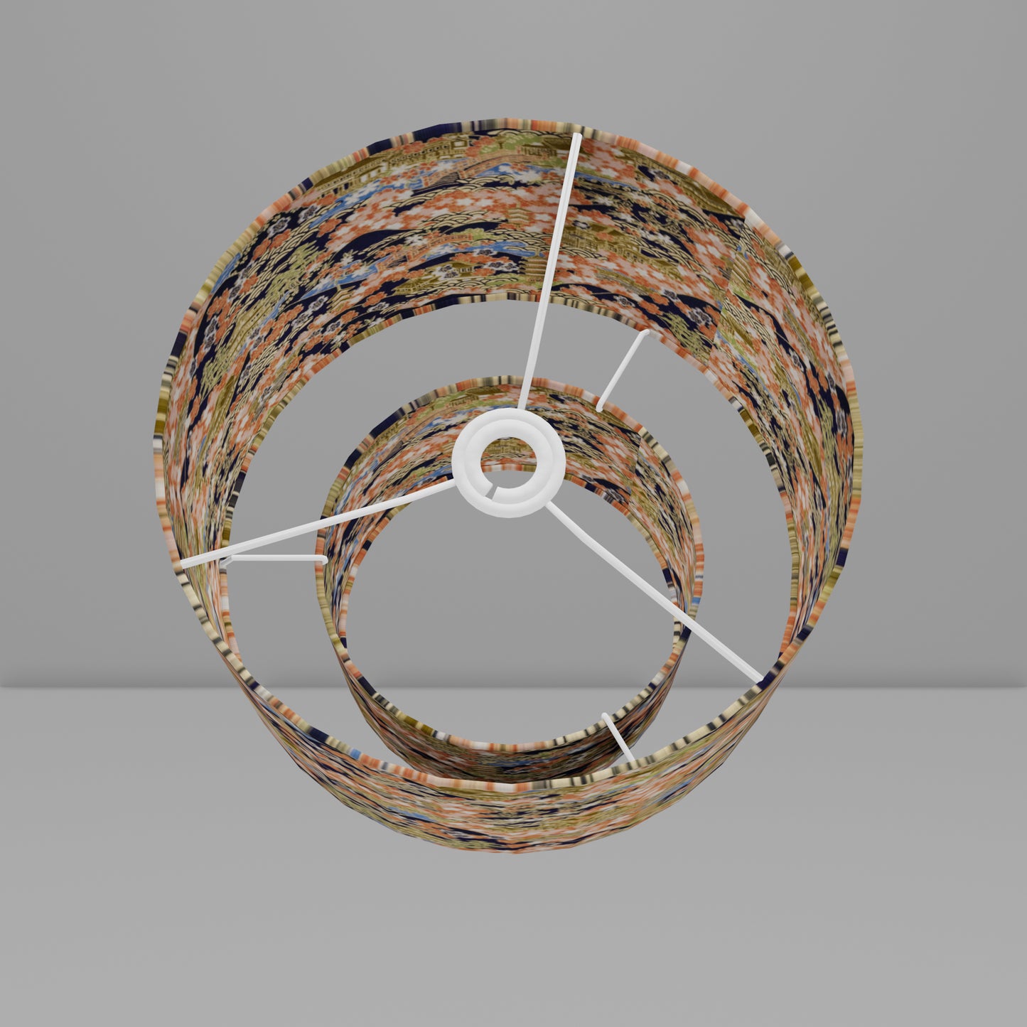 2 Tier Lamp Shade - W06 - Kyoto, 30cm x 20cm & 20cm x 15cm