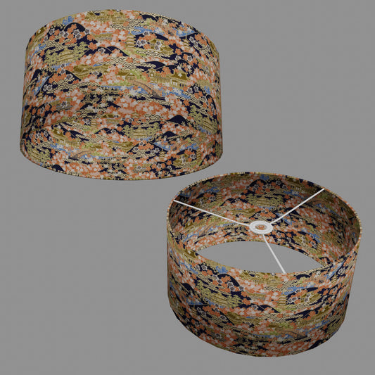 Drum Lamp Shade - W06 ~ Kyoto, 40cm(d) x 20cm(h)