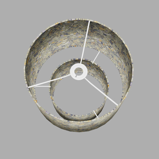 2 Tier Lamp Shade - W08 ~ Lily Pond, 30cm x 20cm & 20cm x 15cm