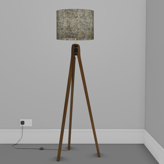 Sapele Tripod Floor Lamp - W08 ~ Lily Pond