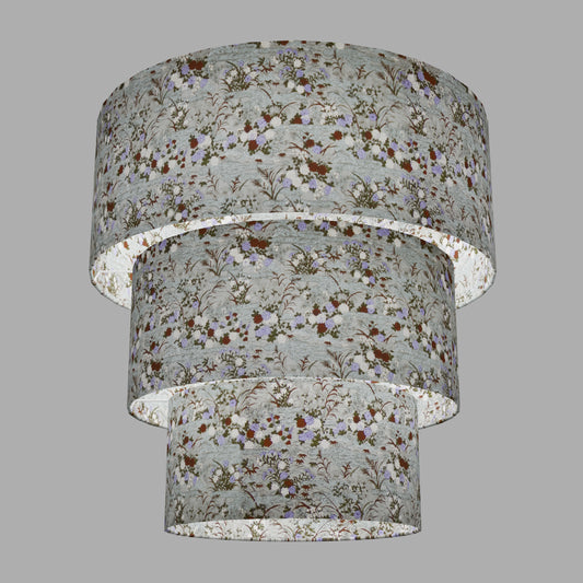 3 Tier Lamp Shade - W08 ~ Lily Pond, 50cm x 20cm, 40cm x 17.5cm & 30cm x 15cm