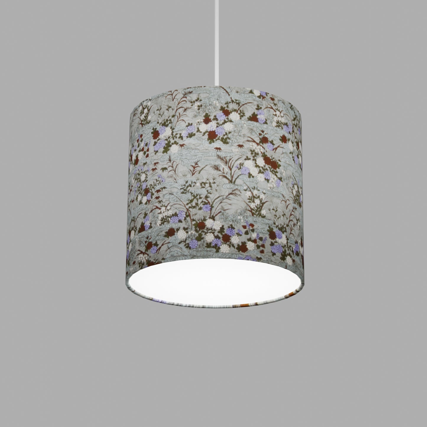 Drum Lamp Shade - W08 ~ Lily Pond, 20cm(diameter)