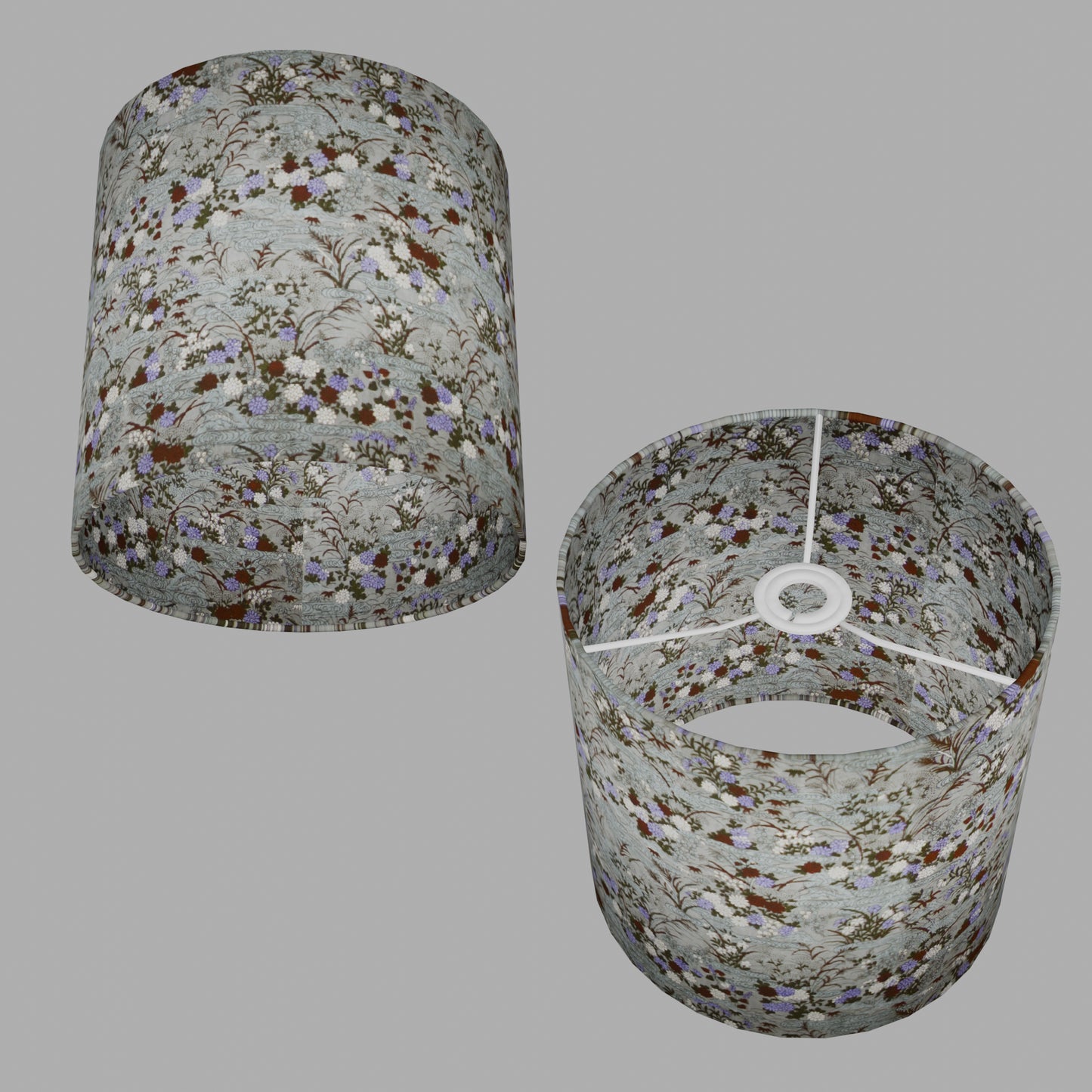 Drum Lamp Shade - W08 ~ Lily Pond, 25cm x 25cm