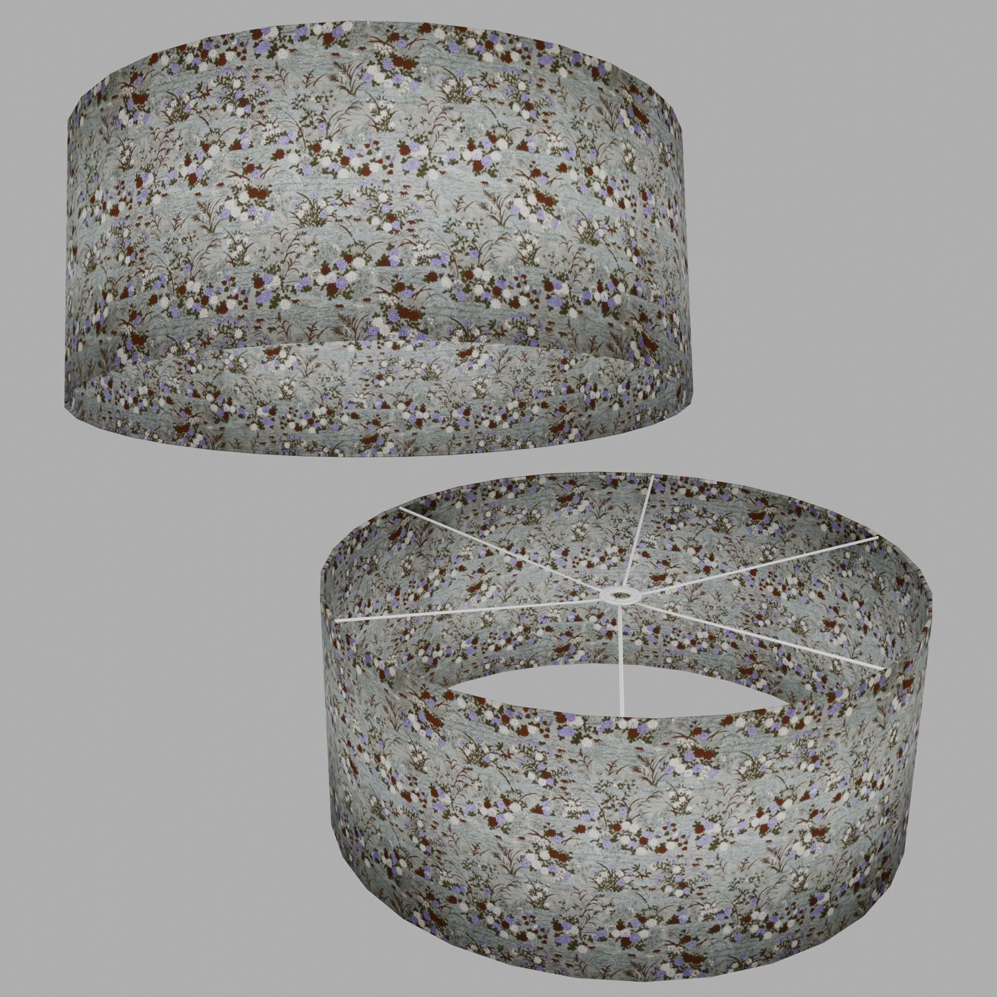 Drum Lamp Shade - W08 ~ Lily Pond, 70cm(d) x 30cm(h)