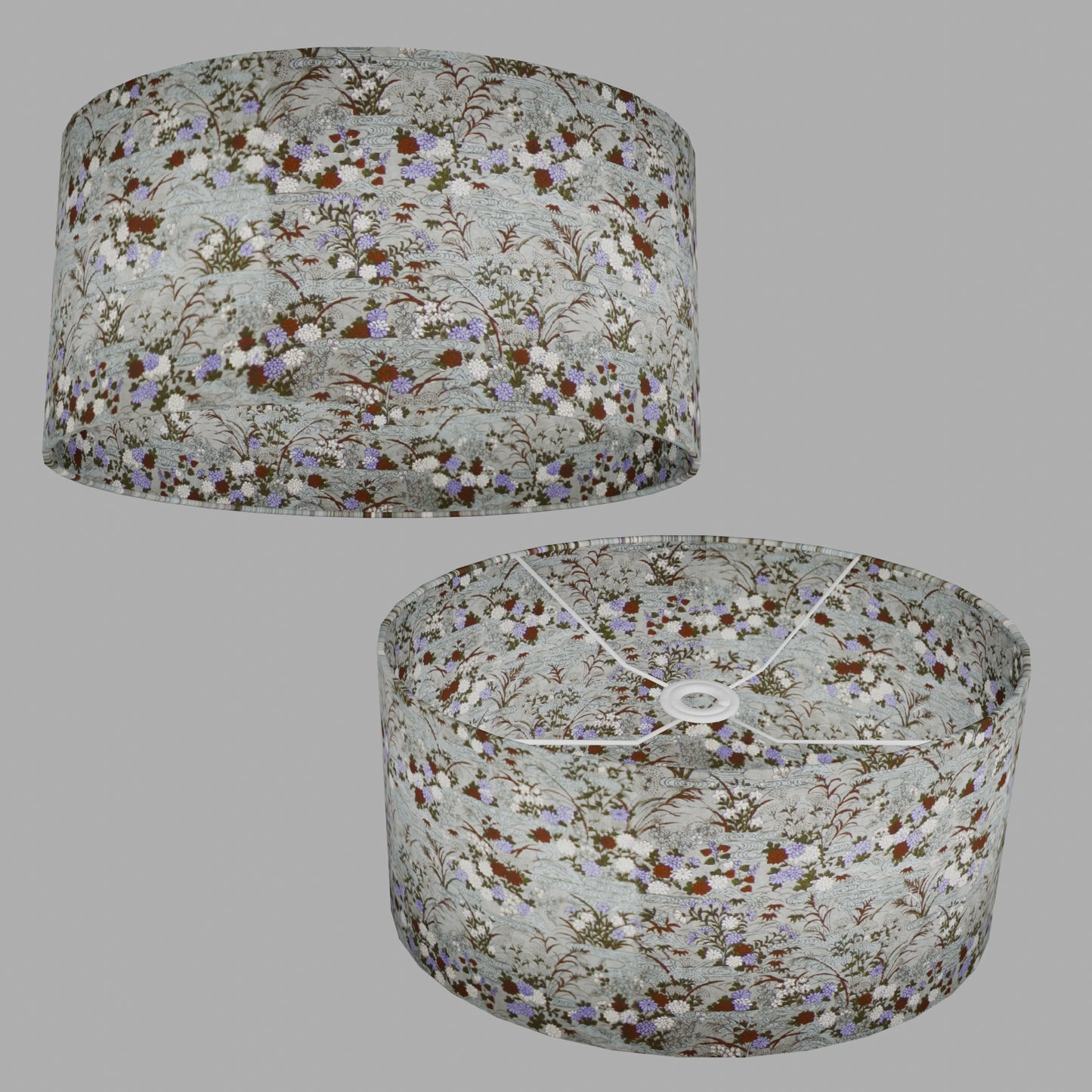 Oval Lamp Shade - W08 ~ Lily Pond, 40cm(w) x 20cm(h) x 30cm(d)