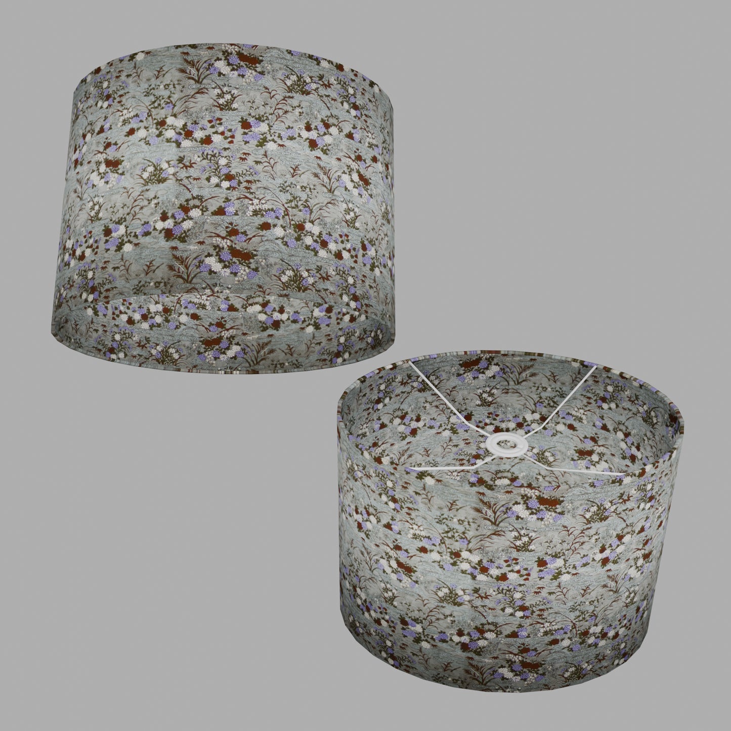 Oval Lamp Shade - W08 ~ Lily Pond, 40cm(w) x 30cm(h) x 30cm(d)