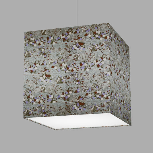 Square Lamp Shade - W08 ~ Lily Pond, 40cm(w) x 40cm(h) x 40cm(d)