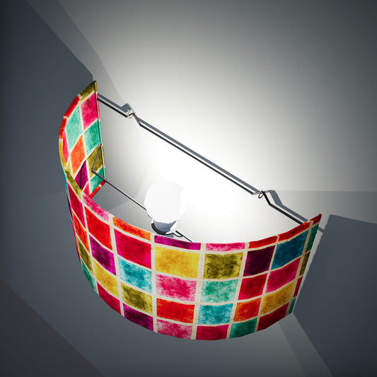 Wall Light - P01 - Batik Multi Square, 36cm(wide) x 20cm(h) - Imbue Lighting