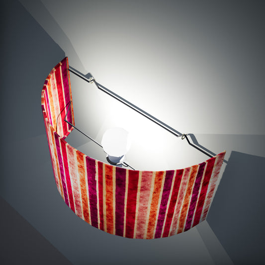 Wall Light - P04 - Batik Stripes Pink, 36cm(wide) x 20cm(h) - Imbue Lighting
